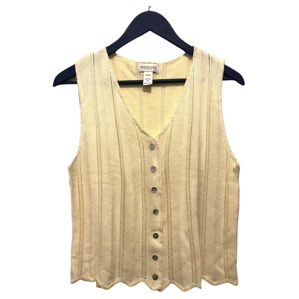 Vintage Knit Button Front Vest